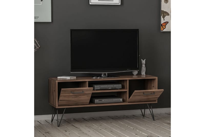 Almire TV-benk 35 cm - Valnøtt - Møbler - Mediamøbel & tv møbel - TV-benk & mediabenk