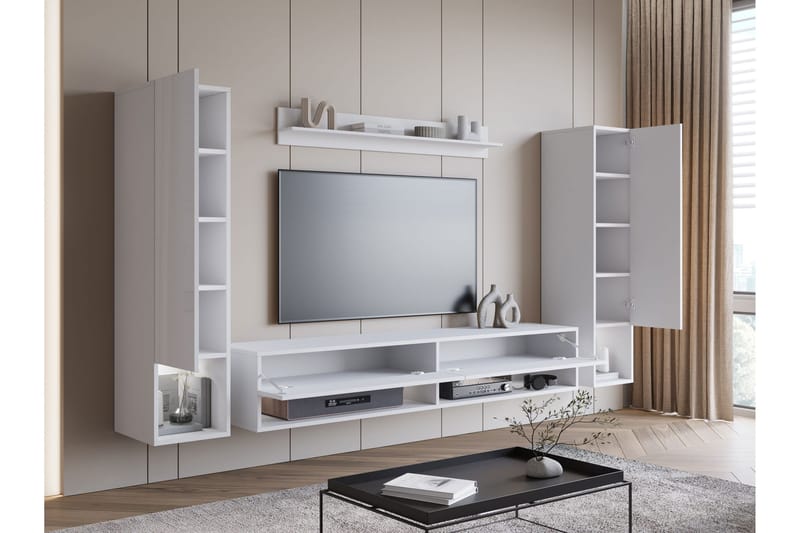 Amadeo TV-møbelsett - Brun / Hvit - Møbler - Mediamøbel & tv møbel - TV-møbelsett