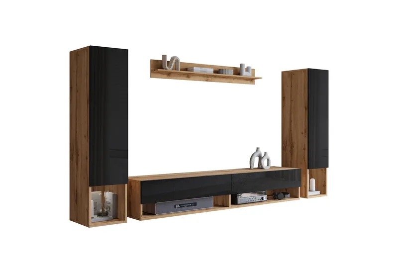 Amadeo TV-møbelsett - Brun / Svart - Møbler - Mediamøbel & tv møbel - TV-møbelsett