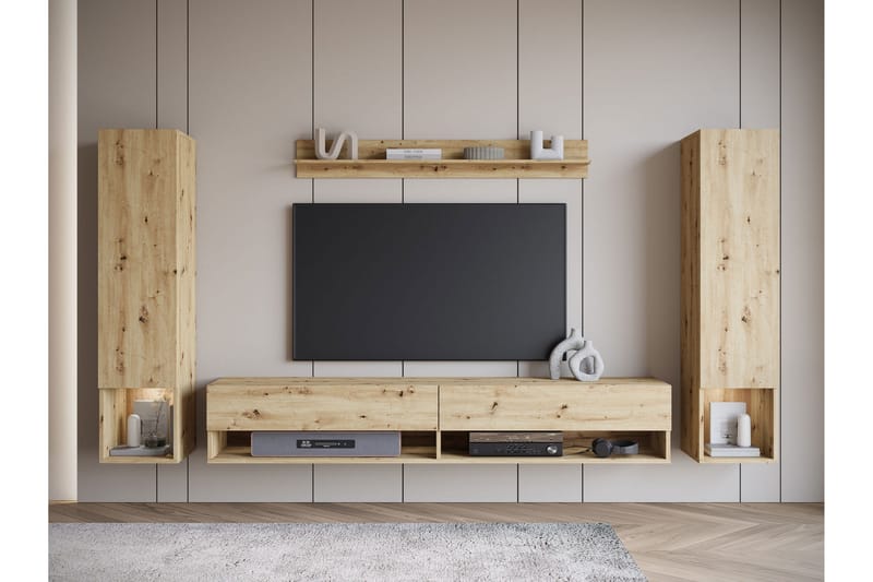 Amadeo TV-møbelsett - Brun - Møbler - Mediamøbel & tv møbel - TV-møbelsett