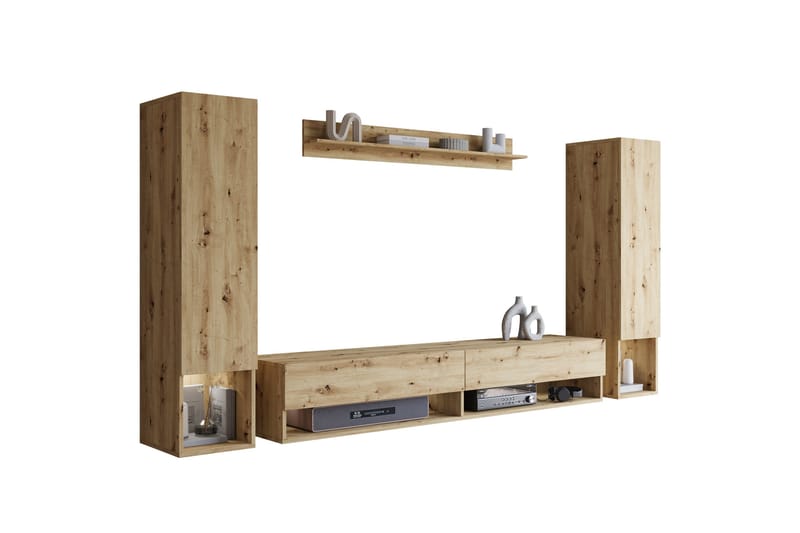 Amadeo TV-møbelsett - Brun - Møbler - Mediamøbel & tv møbel - TV-møbelsett