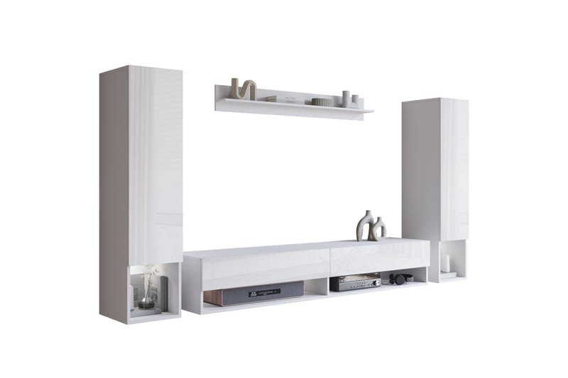 Amadeo TV-møbelsett - Hvit - Møbler - Mediamøbel & tv møbel - TV-møbelsett
