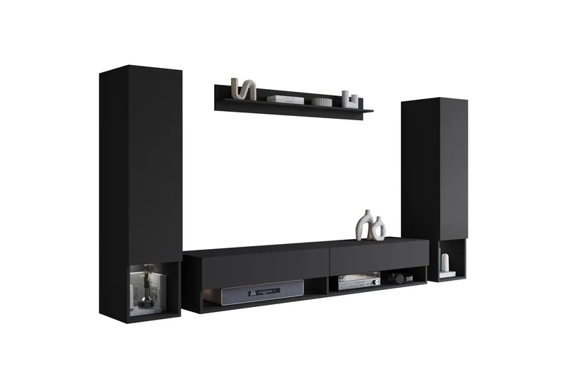 Amadeo TV-møbelsett, Svart
