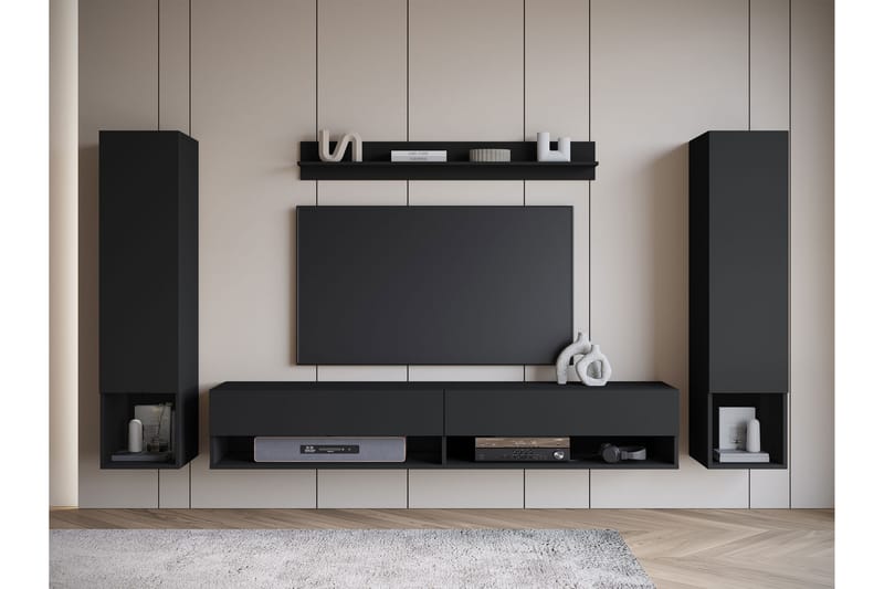 Amadeo TV-møbelsett - Svart - Møbler - Mediamøbel & tv møbel - TV-møbelsett
