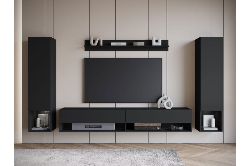 Amadeo TV-møbelsett - Svart - Møbler - Mediamøbel & tv møbel - TV-møbelsett