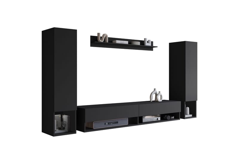 Amadeo TV-møbelsett, Svart