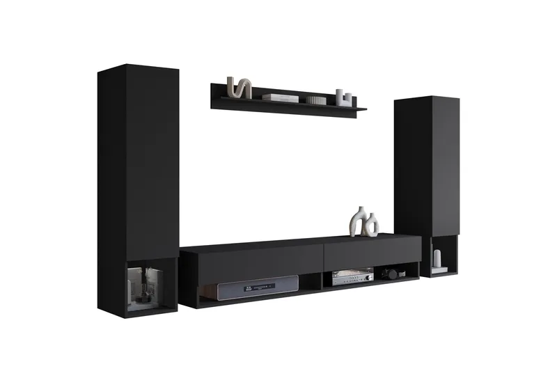 Amadeo TV-møbelsett, Svart