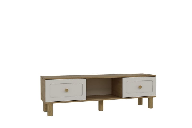 Amarinda TV-benk 150 cm - Brun/Hvit - Møbler - Mediamøbel & tv møbel - TV-benk & mediabenk