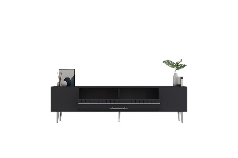 Anira TV-benk 150 cm - Antrasitt/Sølv - Møbler - Mediamøbel & tv møbel - TV-benk & mediabenk