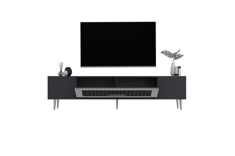 Anira TV-benk 150 cm - Antrasitt/Sølv - Møbler - Mediamøbel & tv møbel - TV-benk & mediabenk