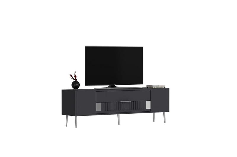 Anira TV-benk 150 cm - Antrasitt/Sølv - Møbler - Mediamøbel & tv møbel - TV-benk & mediabenk