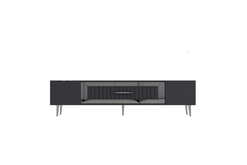Anira TV-benk 150 cm, Antrasitt/Sølv