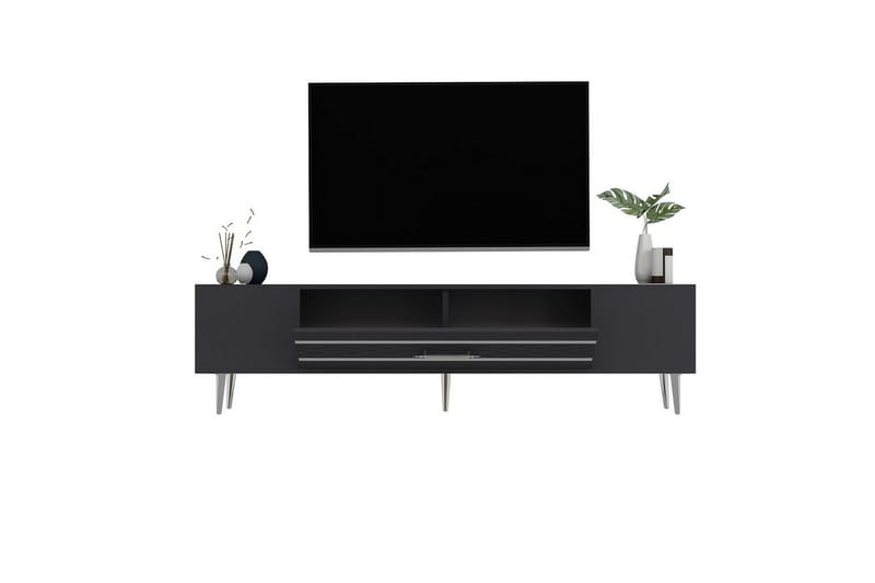 Anira TV-benk 150 cm - Antrasitt/Sølv - Møbler - Mediamøbel & tv møbel - TV-benk & mediabenk