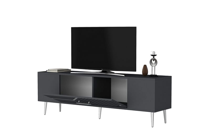 Anira TV-benk 150 cm - Antrasitt/Sølv - Møbler - Mediamøbel & tv møbel - TV-benk & mediabenk