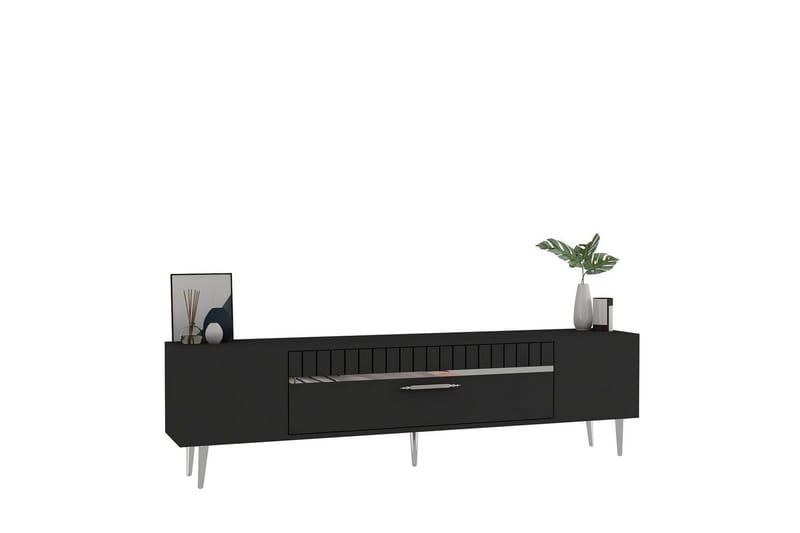 Anira TV-benk 150 cm - Antrasitt/Sølv - Møbler - Mediamøbel & tv møbel - TV-benk & mediabenk