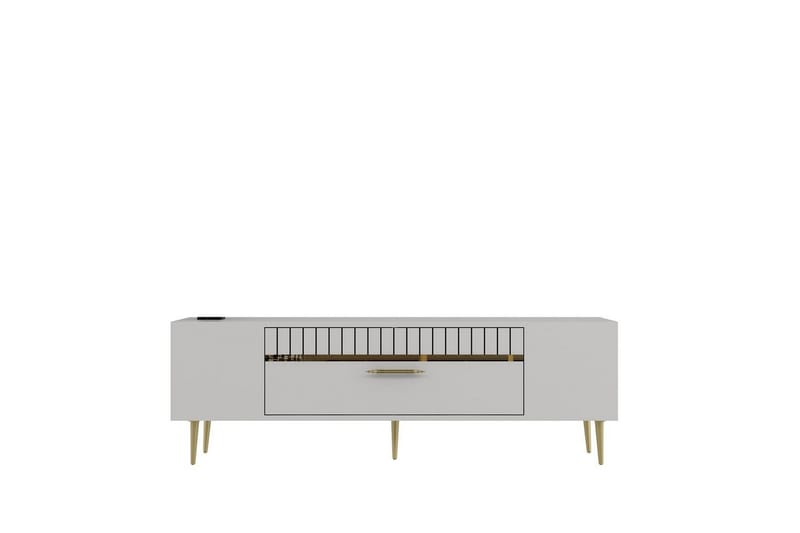 Anira TV-benk 150 cm - Hvit/Gull - Møbler - Mediamøbel & tv møbel - TV-benk & mediabenk