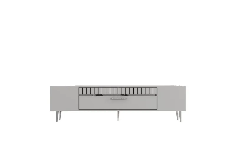 Anira TV-benk 150 cm - Hvit/Sølv - Møbler - Mediamøbel & tv møbel - TV-benk & mediabenk