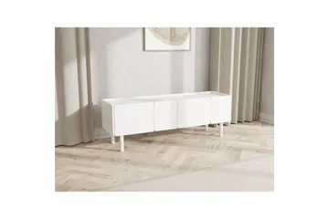 Anno Gulvstående TV-benk 160 cm med Oppbevaring i Malt Tre - Hvit - Møbler - Mediamøbel & tv møbel - TV-benk & mediabenk