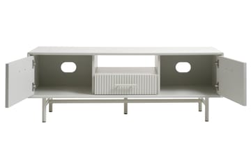 Anthony Gulvstående TV-benk 140 cm med Oppbevaring i Malt Tre - Beinhvit - Møbler - Mediamøbel & tv møbel - TV-benk & mediabenk