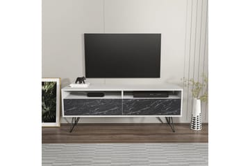 Anvor TV-benk 140 cm - Hvit/Sort - Møbler - Mediamøbel & tv møbel - TV-benk & mediabenk