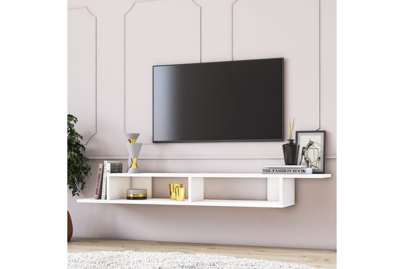 Aristes Tv-benk 141 cm - Hvit - TV-benk & mediabenk