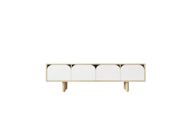 Arvo TV-benk 180x30 cm - Brun/Hvit - Møbler - Mediamøbel & tv møbel - Mediestativ & veggfeste