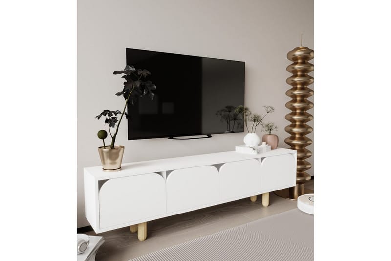 Arvo TV-benk 180x30 cm - Hvit - Møbler - Mediamøbel & tv møbel - Mediestativ & veggfeste