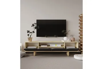 Arvo TV-benk 180x30 cm Travertinlook - Brun/Antrasitt - Møbler - Mediamøbel & tv møbel - TV-benk & mediabenk