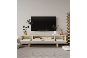 Arvo TV-benk 180x30 cm Travertinlook - Brun/Hvit - Møbler - Mediamøbel & tv møbel - TV-benk & mediabenk
