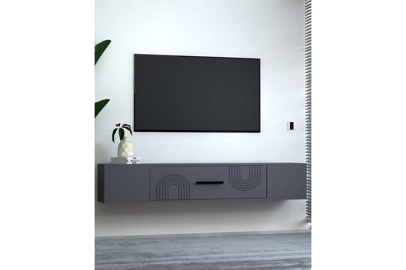 Avryn TV-benk 150 cm - Antrasitt - Møbler - Mediamøbel & tv møbel - TV-benk & mediabenk