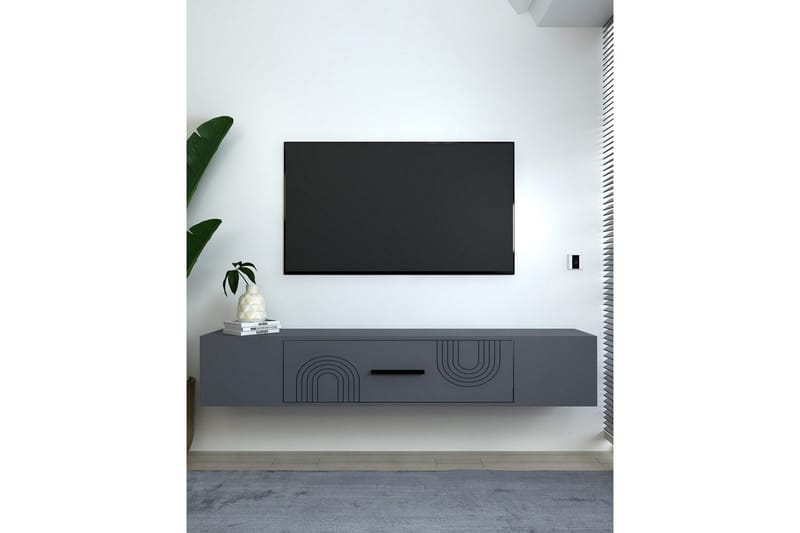 Avryn TV-benk 150 cm - Antrasitt - Møbler - Mediamøbel & tv møbel - TV-benk & mediabenk
