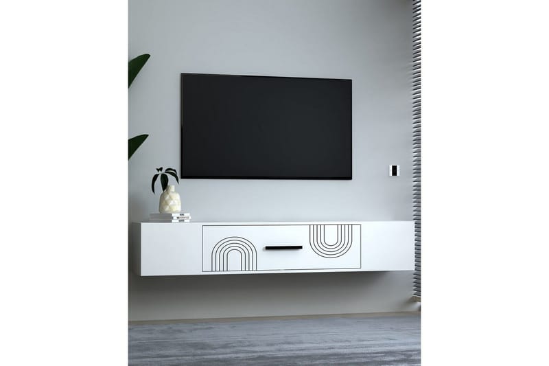 Avryn TV-benk 150 cm - Hvit - Møbler - Mediamøbel & tv møbel - TV-benk & mediabenk