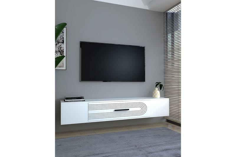 Avryn TV-benk 150 cm - Hvit - Møbler - Mediamøbel & tv møbel - TV-benk & mediabenk