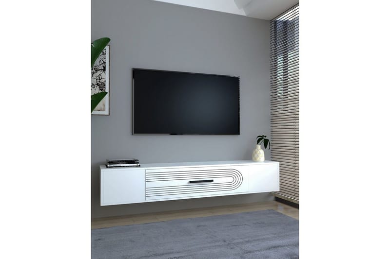 Avryn TV-benk 150 cm - Hvit - Møbler - Mediamøbel & tv møbel - TV-benk & mediabenk