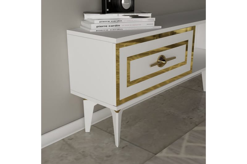Barriet TV-møbelsett 150x29,6 cm - Hvit - Møbler - Mediamøbel & tv møbel - TV-møbelsett