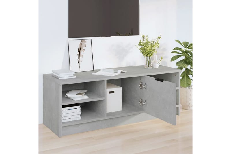 beBasic TV-benk betonggrå 102x35,5x36,5 cm konstruert tre - GrÃ¥ - Møbler - Mediamøbel & tv møbel - TV-benk & mediabenk