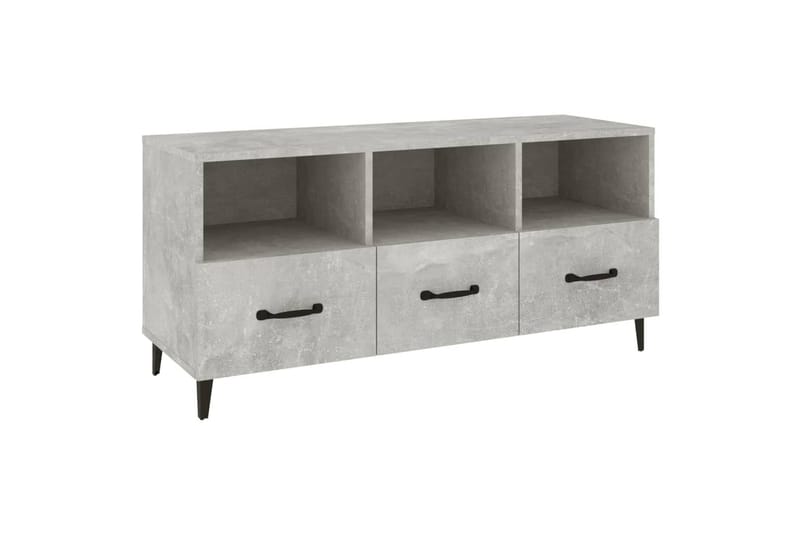 beBasic TV-benk betonggrå 102x35x50 cm konstruert tre - GrÃ¥ - Møbler - Mediamøbel & tv møbel - TV-benk & mediabenk