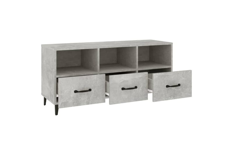 beBasic TV-benk betonggrå 102x35x50 cm konstruert tre - GrÃ¥ - Møbler - Mediamøbel & tv møbel - TV-benk & mediabenk