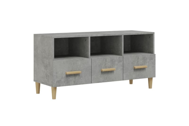 beBasic TV-benk betonggrå 102x36x50 cm konstruert tre - GrÃ¥ - Møbler - Mediamøbel & tv møbel - TV-benk & mediabenk