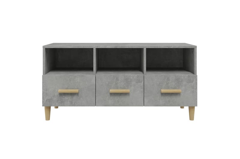 beBasic TV-benk betonggrå 102x36x50 cm konstruert tre - GrÃ¥ - Møbler - Mediamøbel & tv møbel - TV-benk & mediabenk