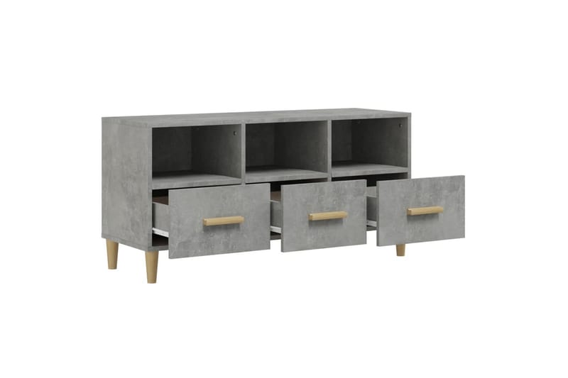 beBasic TV-benk betonggrå 102x36x50 cm konstruert tre - GrÃ¥ - Møbler - Mediamøbel & tv møbel - TV-benk & mediabenk