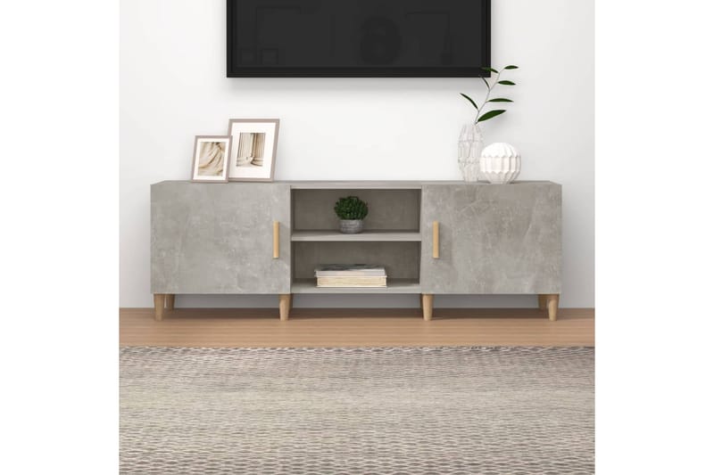 beBasic TV-benk betonggrå 150x30x50 cm konstruert tre - GrÃ¥ - TV-benk & mediabenk