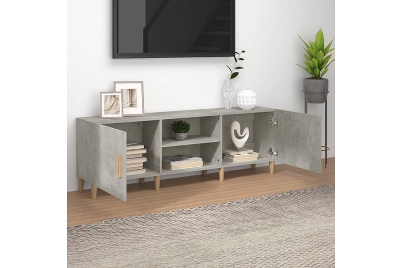 beBasic TV-benk betonggrå 150x30x50 cm konstruert tre - GrÃ¥ - TV-benk & mediabenk