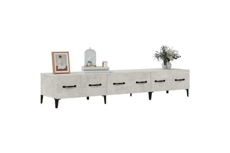 beBasic TV-benk betonggrå 150x34,5x30 cm konstruert tre - GrÃ¥ - Møbler - Mediamøbel & tv møbel - TV-benk & mediabenk