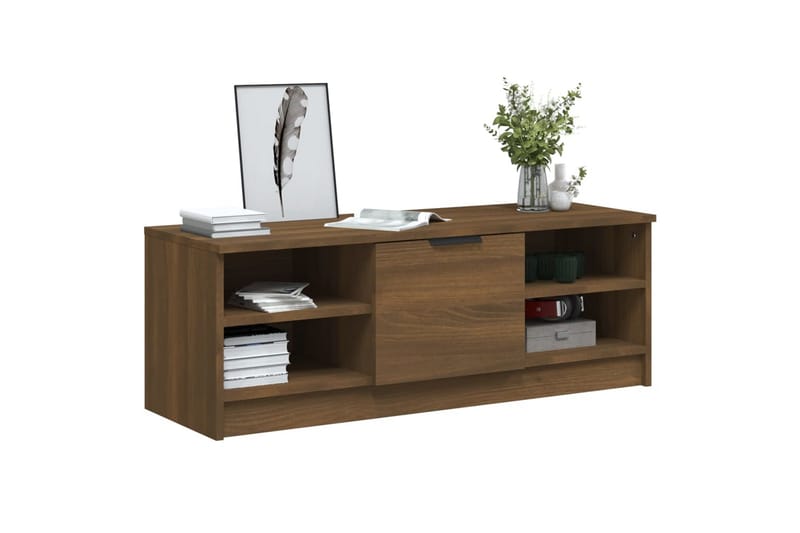 beBasic TV-benk brun eik 102x35,5x36,5 cm konstruert tre - Brun - Møbler - Mediamøbel & tv møbel - TV-benk & mediabenk
