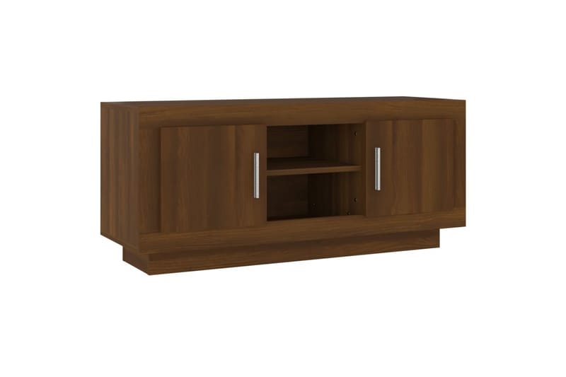beBasic TV-benk brun eik 102x35x45 cm konstruert tre - Brun - Møbler - Mediamøbel & tv møbel - TV-benk & mediabenk