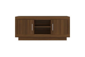 beBasic TV-benk brun eik 102x35x45 cm konstruert tre - Brun - Møbler - Mediamøbel & tv møbel - TV-benk & mediabenk