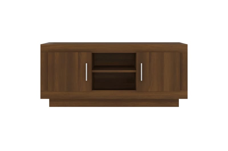 beBasic TV-benk brun eik 102x35x45 cm konstruert tre - Brun - Møbler - Mediamøbel & tv møbel - TV-benk & mediabenk