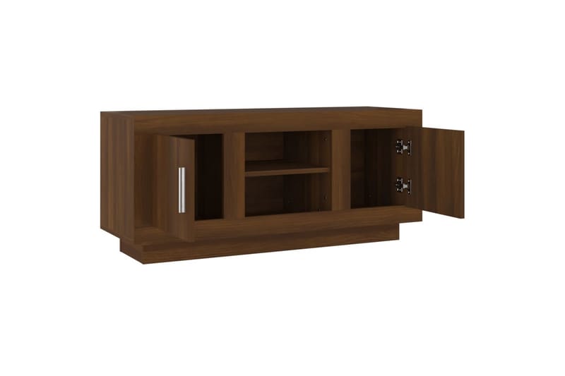 beBasic TV-benk brun eik 102x35x45 cm konstruert tre - Brun - Møbler - Mediamøbel & tv møbel - TV-benk & mediabenk