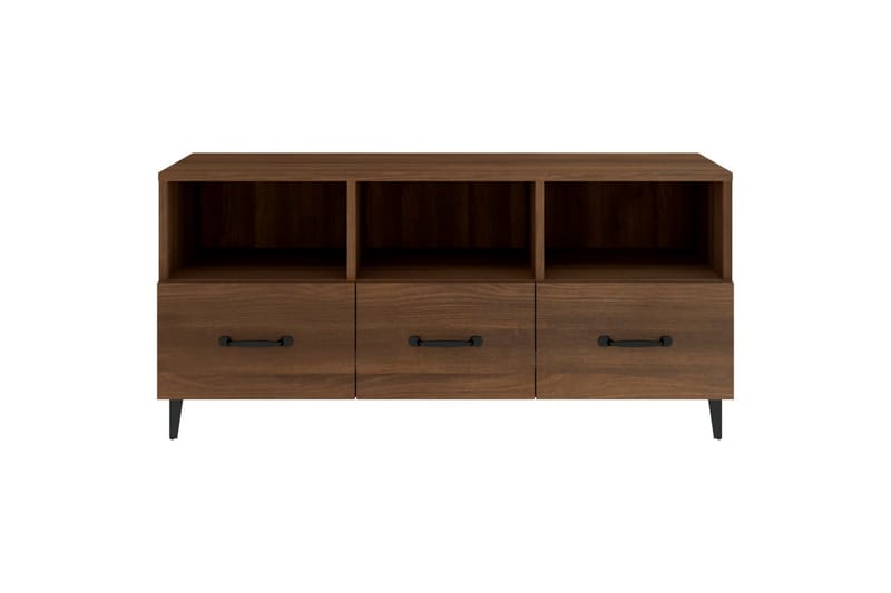 beBasic TV-benk brun eik 102x35x50 cm konstruert tre - Brun - Møbler - Mediamøbel & tv møbel - TV-benk & mediabenk